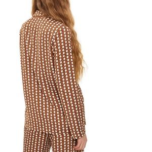 Topshop Jackets & Coats - Topshop Geo print pajama jacket brown multi 2 US Topshop Jackets & Coats - Topshop Geo print pajama jacket brown multi 2 US